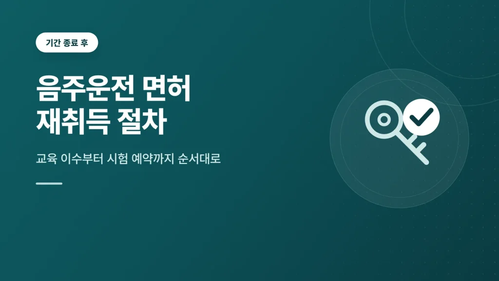 음주운전 면허 재취득 절차 대표 이미지